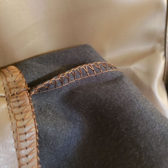 Faux Leather wide leg Pant size Medium Brown new - Picture 8 of 10